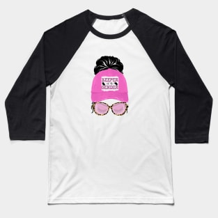 Messy Bun Keeper of the Gender Ready to Press - Messy Bun With Hat and Sunglasses Baseball T-Shirt